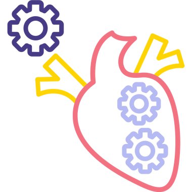 Beyin. Web simgesi basit illüstrasyon