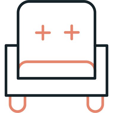 yatak simgesi, vektör illüstrasyonu basit tasarım