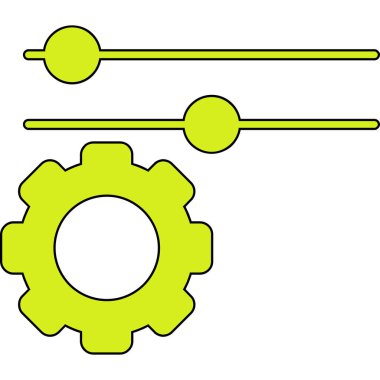 Dişliler. Web simgesi vektör illüstrasyonu