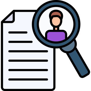 iş arama çalışanı simgesi - taslak biçimi