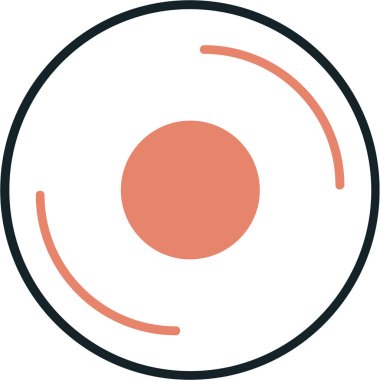 yumurta düz simge vektör çizim