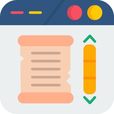 düz dizayn edilmiş belge dosya simgesi