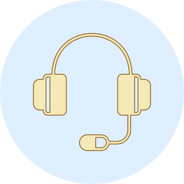 Kulaklık. Web simgesi basit illüstrasyon