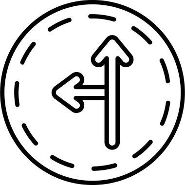 ok yönü simgesi ana hat biçiminde