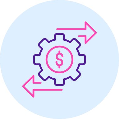 Dolar vektör simgesi modern basit vektör çizimi