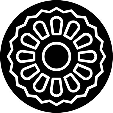 Çiçek. Web simgesi basit illüstrasyon