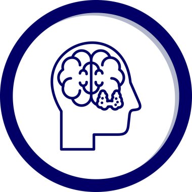 beyin ikonu vektör illüstrasyonu