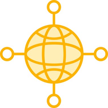 küresel bağlantı. Basit resimleme