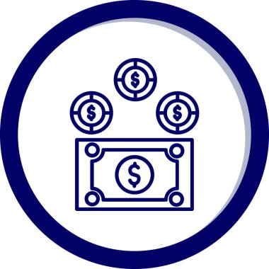 Dolar. Web simgesi basit illüstrasyon