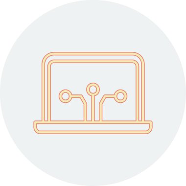 Modern b 'nin vektör simgesi çemberde yok