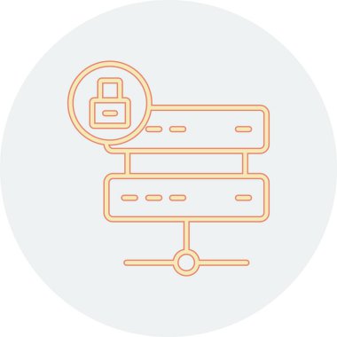 Güvenlik vektörü ince çizgi simgesi