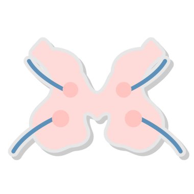 bir karikatür kelebek Sticker