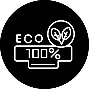 Eğilim biçimi izole edilmiş arkaplan içerisindeki eko simgesi