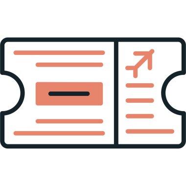 Bilet. Web simgesi basit illüstrasyon