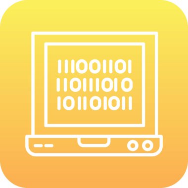 dijital ekran simgesi, vektör illüstrasyonu