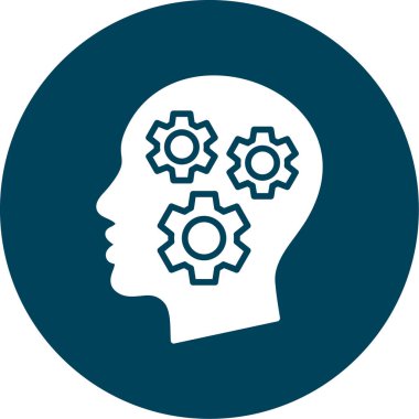 Beyin vitesi düz yuvarlanmış vektör simgesi