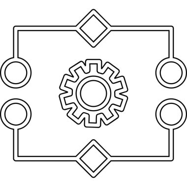 dişli simgesi, vektör çizimi