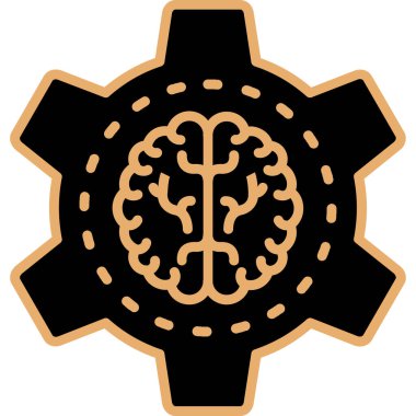 Beyin. Web simgesi basit illüstrasyon