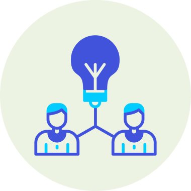 Proje veya sunum için vektör simgesi çizimi. fikir