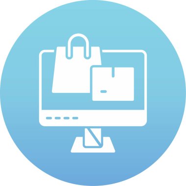 Bilgisayar. Web simgesi basit illüstrasyon