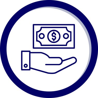 Dolar. Web simgesi basit illüstrasyon