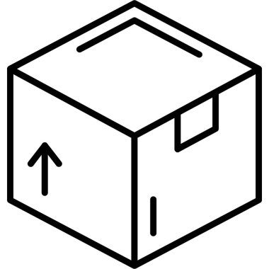 kutu paket simgesi ana hat biçiminde