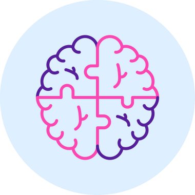 Beyin. Web simgesi basit illüstrasyon