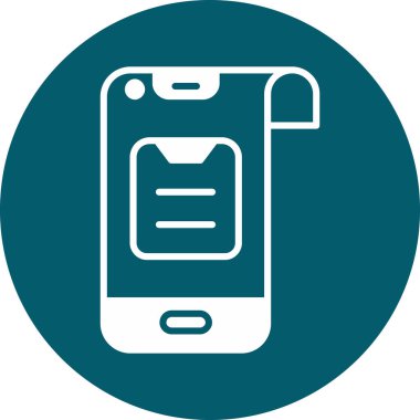 Cep telefonu. Web simgesi basit illüstrasyon