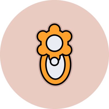 bebek kız web simgesi vektör illüstrasyonu