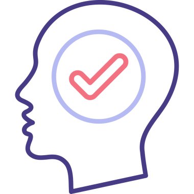 Beyin. Web simgesi basit illüstrasyon