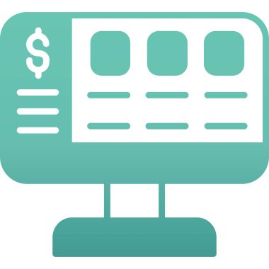 Dolar işareti simgesi. Basit resimleme