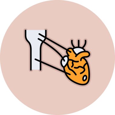 kalp organ ikonu vektör illüstrasyonu