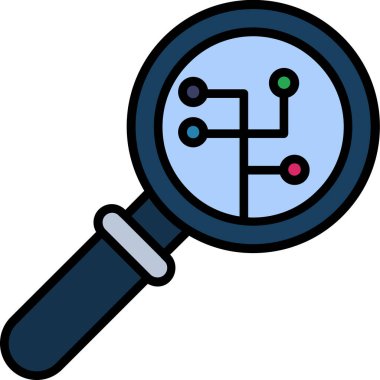 Arama büyüteç simgesi - ana hatlar biçiminde