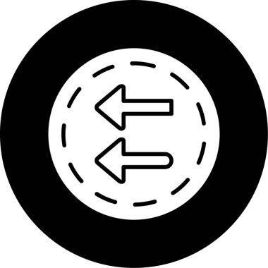 Bir yol simgesinin vektör illüstrasyonu