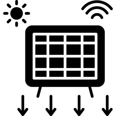 Katı biçimde internet ağ teknolojisi simgesi