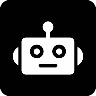 robot ikon vektör illüstrasyonu
