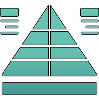 piramit simgesi vektör çizimi