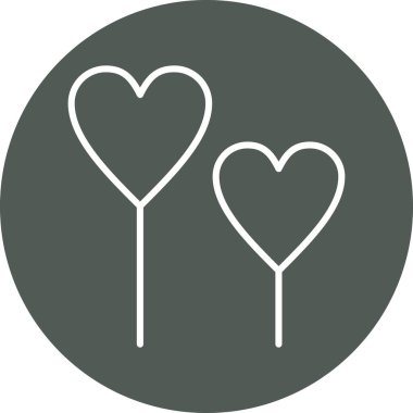 Bir çiçek simgesinin vektör illüstrasyonu