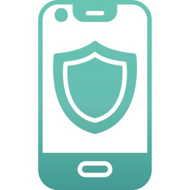 Moda biçimi izole edilmiş arka planda cep telefonu simgesi