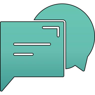 Sohbet ikonu. vektör illüstrasyonu