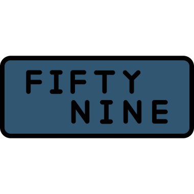 6 sayı etiketi vektör illüstrasyonu