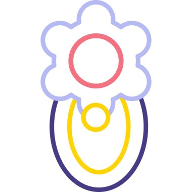 Çiçek. Web simgesi basit illüstrasyon