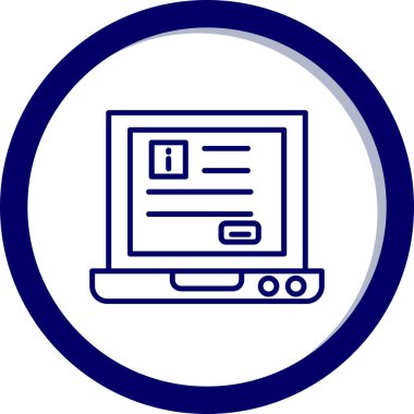 Dizüstü bilgisayar simgesi vektör çizimi