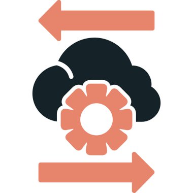 bulut hesaplama vektörü simgesi