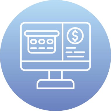 Web simgesini, basit vektör illüstrasyonunu izle