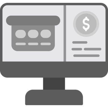 bilgisayar izleyici vektör simgesi