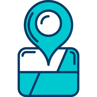 konum. Web simgesi basit illüstrasyon