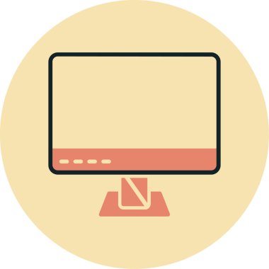 Bilgisayar. Web simgesi basit tasarım