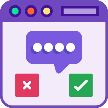 Mesaj var. Web simgesi basit illüstrasyon