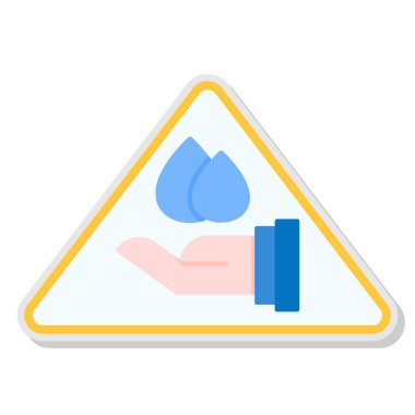 İkon vektöründeki su damlası. İnce çizgi düz tasarım izole edildi. renk illüstrasyon sembolü